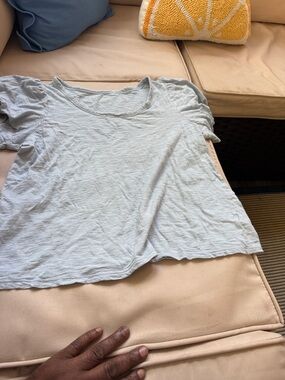 a.n.a Pale Blue Scoop Neck Tee